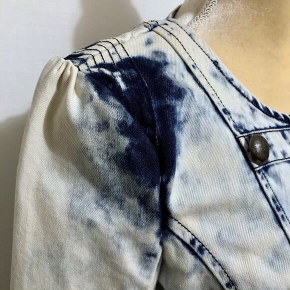 Forever 21 Stone Wash Jean Jacket Juniors L Women M - Picture 5 of 12